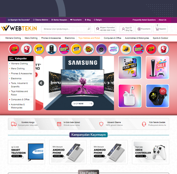 Webtekin e-Ticaret Sitesi v5
